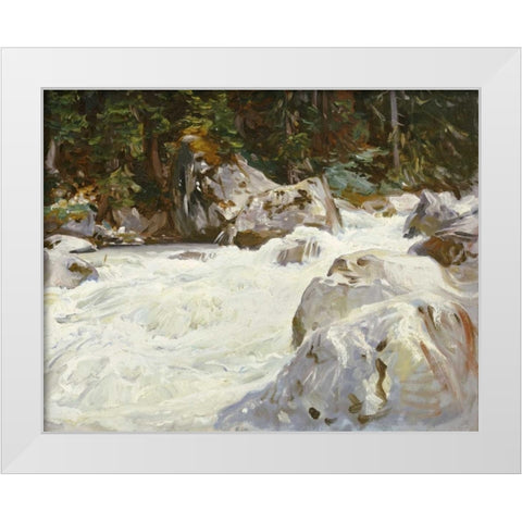 A Torrent in Norway White Modern Wood Framed Art Print by Sargent, John Singer