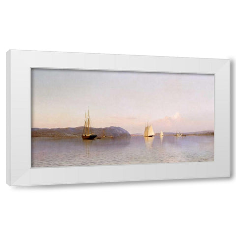 Late Afternoon, Haverstraw Bay White Modern Wood Framed Art Print by Silva, Francis A.
