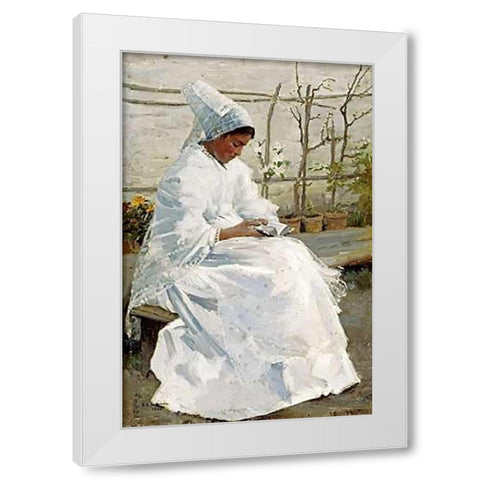 Communion Day White Modern Wood Framed Art Print by Simmons, Edward Emerson