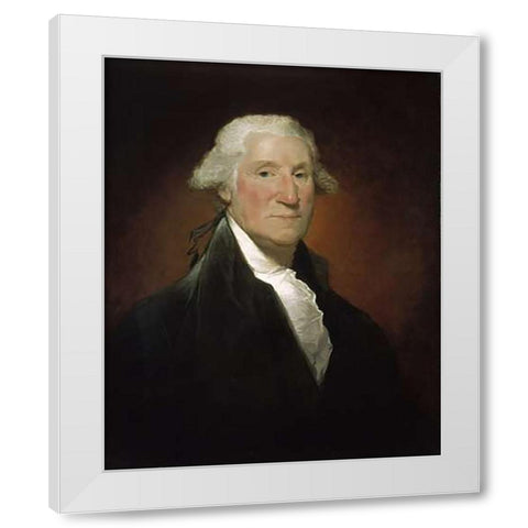 George Washington White Modern Wood Framed Art Print by Stuart, Gilbert