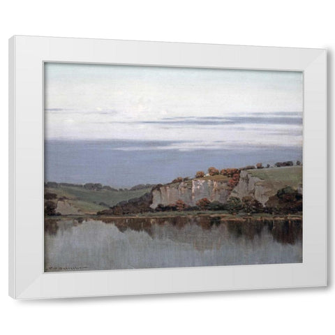 Soft Twilight Lingers White Modern Wood Framed Art Print by Sylvester, Frederick Oakes