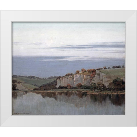 Soft Twilight Lingers White Modern Wood Framed Art Print by Sylvester, Frederick Oakes