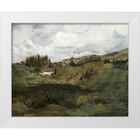 Tuscan Landscape White Modern Wood Framed Art Print by Twachtman, John Henry