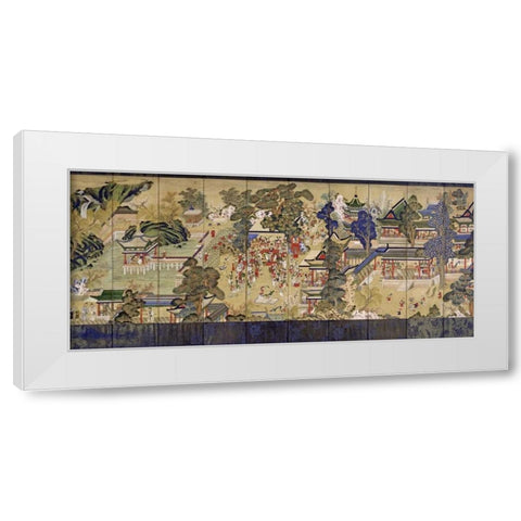 Guo Ziyis Banquet White Modern Wood Framed Art Print by Unknown