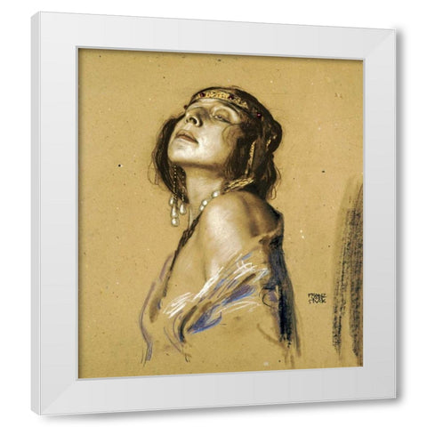 Salome White Modern Wood Framed Art Print by Von Stuck, Franz