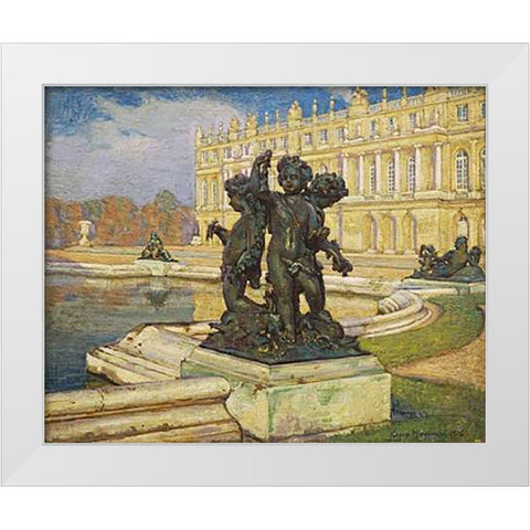 Versailles White Modern Wood Framed Art Print by Wegener, Einar