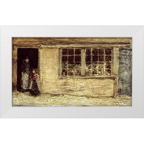 The Shop Window White Modern Wood Framed Art Print by Whistler, James McNeill