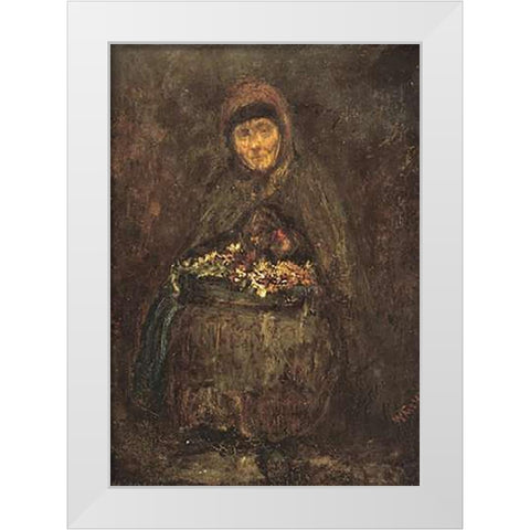 La Mere Gerard White Modern Wood Framed Art Print by Whistler, James McNeill