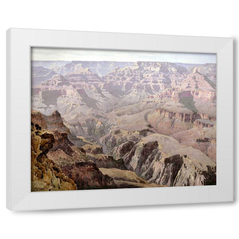 Yavapai Point White Modern Wood Framed Art Print by Widforss, Gunnar