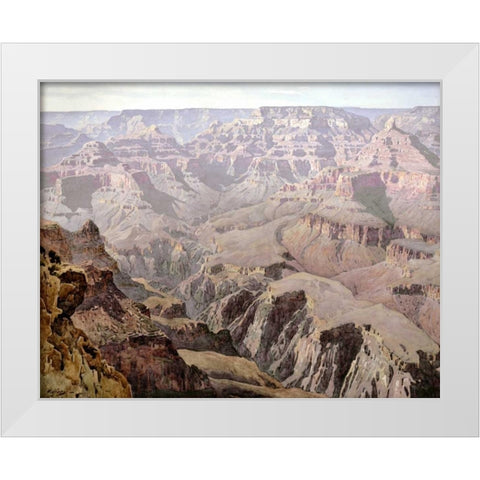Yavapai Point White Modern Wood Framed Art Print by Widforss, Gunnar
