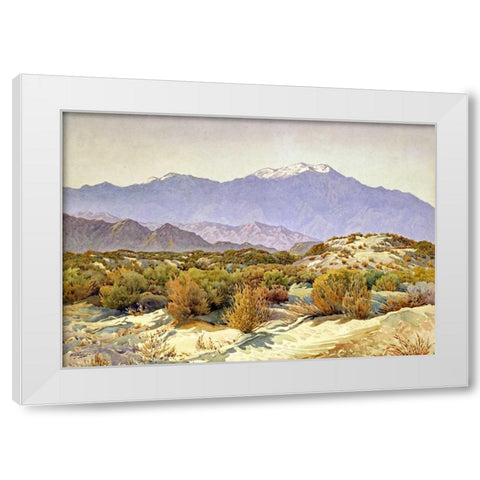 San Jacinto White Modern Wood Framed Art Print by Widforss, Gunnar