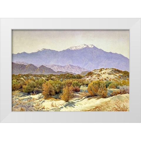 San Jacinto White Modern Wood Framed Art Print by Widforss, Gunnar