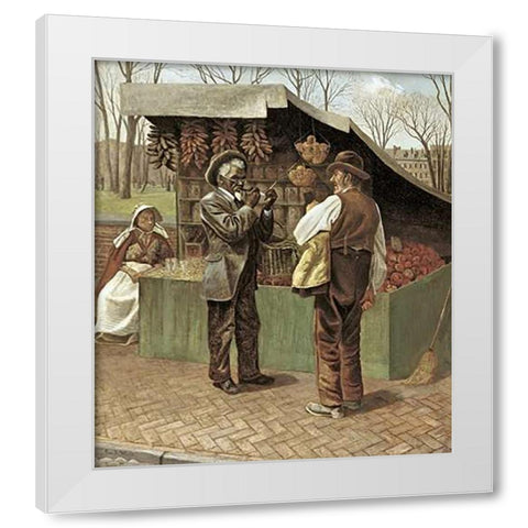 The Fifteenth Amendment / Civil Rights White Modern Wood Framed Art Print by Wood, George Bacon
