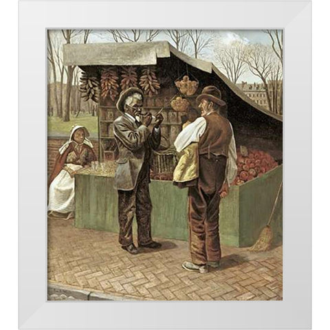 The Fifteenth Amendment / Civil Rights White Modern Wood Framed Art Print by Wood, George Bacon