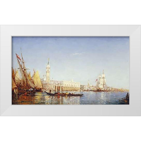 The Grand Canal, Venice White Modern Wood Framed Art Print by Ziem, Felix Francois