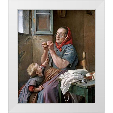 A Difficult Task White Modern Wood Framed Art Print by Zingoni, Aurelio