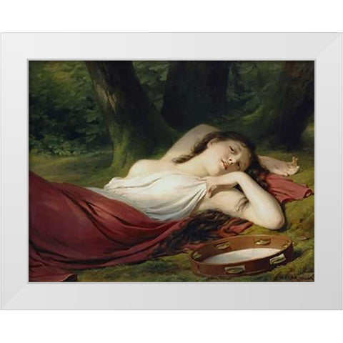 The Daydream White Modern Wood Framed Art Print by Buhler, Fritz Zuber
