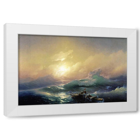 Hardest Exam White Modern Wood Framed Art Print by Aivasowsky, Ivan Konstantinovich