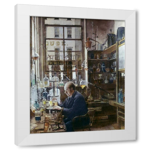 Laboratory of Thos Price White Modern Wood Framed Art Print by Alexander, Henry
