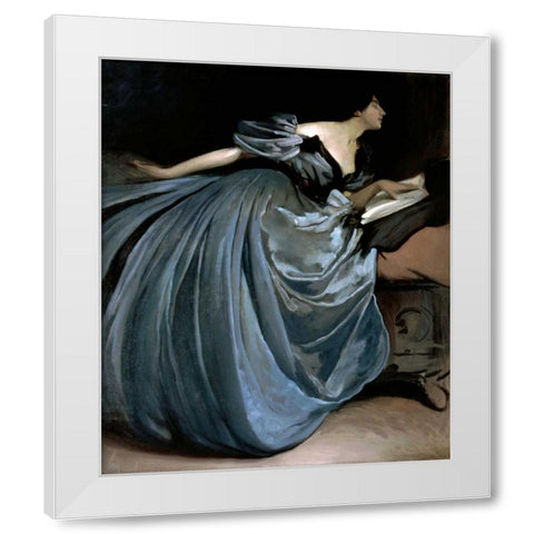 Alethea, 1895 White Modern Wood Framed Art Print by Alexander, John White