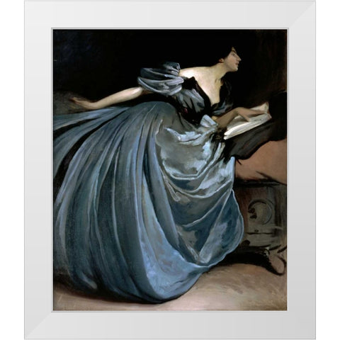 Alethea, 1895 White Modern Wood Framed Art Print by Alexander, John White