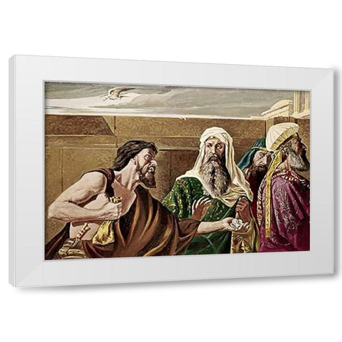 Dispair of Judas White Modern Wood Framed Art Print by Armitage, Edward