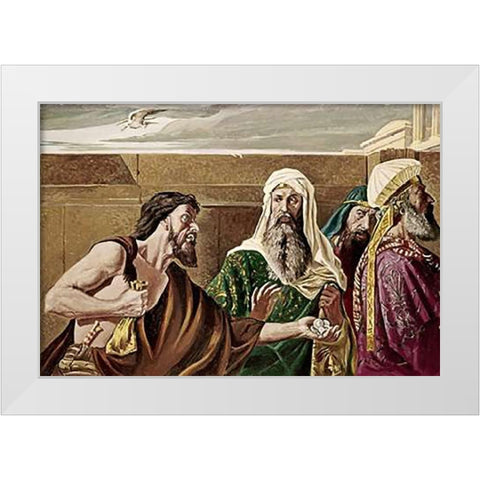 Dispair of Judas White Modern Wood Framed Art Print by Armitage, Edward