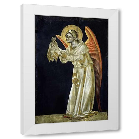 Angel White Modern Wood Framed Art Print by Di Arpo, Guariento