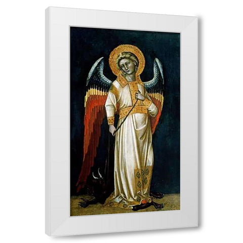 Archangel Michael I White Modern Wood Framed Art Print by Di Arpo, Guariento