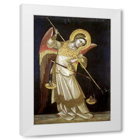 Archangel Michael II White Modern Wood Framed Art Print by Di Arpo, Guariento
