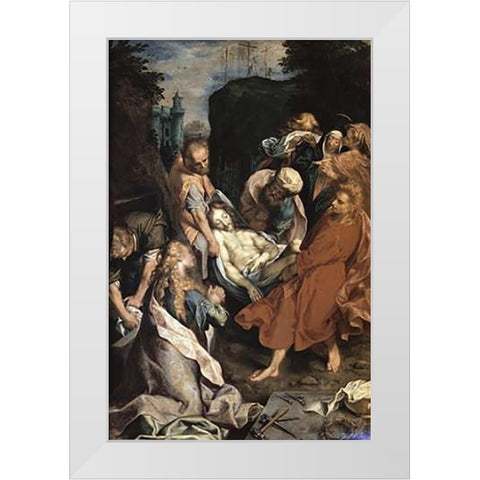 Museumist Entombed White Modern Wood Framed Art Print by Barocci, Frederico