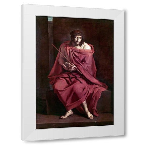 Ecce Homo White Modern Wood Framed Art Print by Bartolommeo, Fra