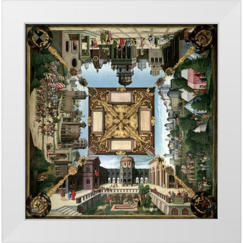 Story of David White Modern Wood Framed Art Print by Beham, Hans Sebald