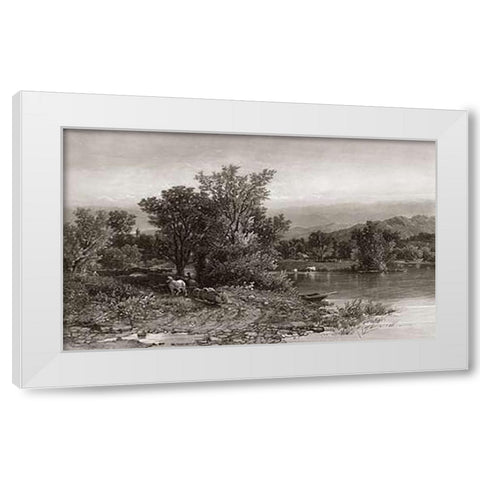 Housatonic White Modern Wood Framed Art Print by Bellows, A.F.