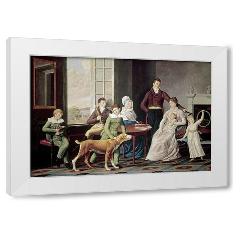 Woolsey Family White Modern Wood Framed Art Print by Berczy, William Von Moll