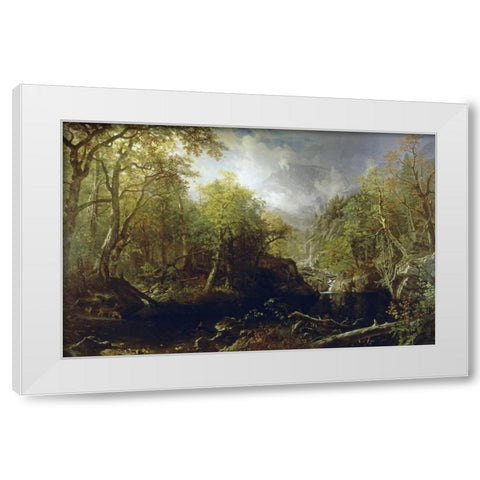 Emerald Pool White Modern Wood Framed Art Print by Besnard, Albert