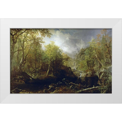 Emerald Pool White Modern Wood Framed Art Print by Besnard, Albert