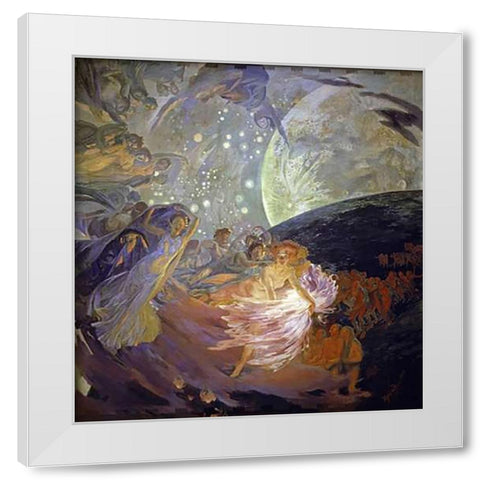 Truth Drives the Sciences White Modern Wood Framed Art Print by Besnard, Albert