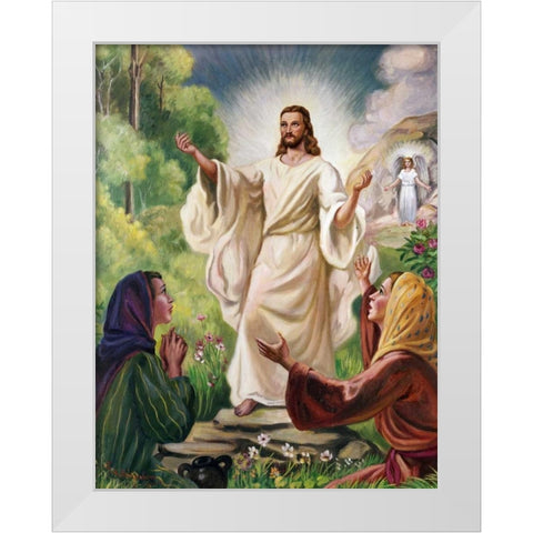 Jesus Has Risen White Modern Wood Framed Art Print by Bianchini, Vittorio