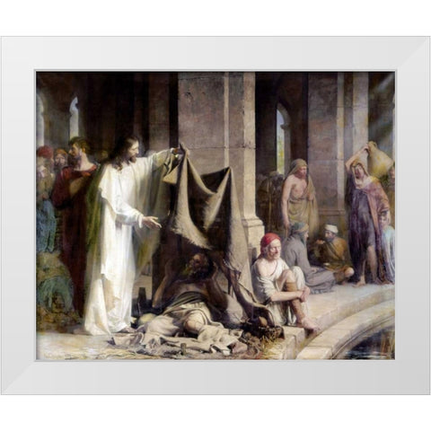 Pool of Bethesda White Modern Wood Framed Art Print by Bloch, Carl