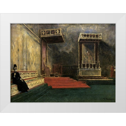Interior of the Sistine Chapel White Modern Wood Framed Art Print by Bonnat, Leon