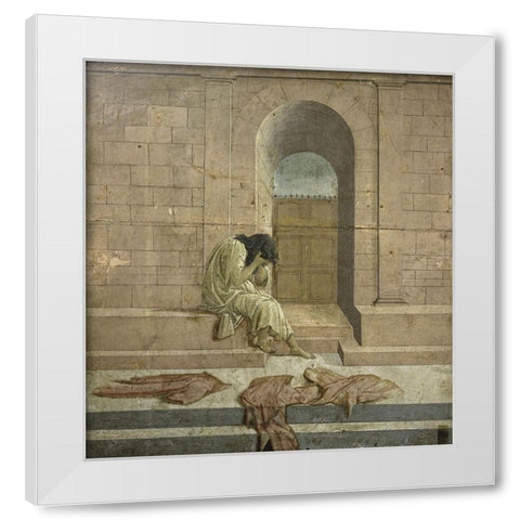 The Melanc White Modern Wood Framed Art Print by Botticelli, Sandro