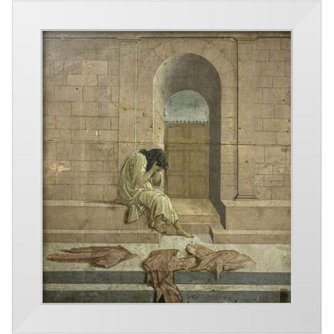 The Melanc White Modern Wood Framed Art Print by Botticelli, Sandro