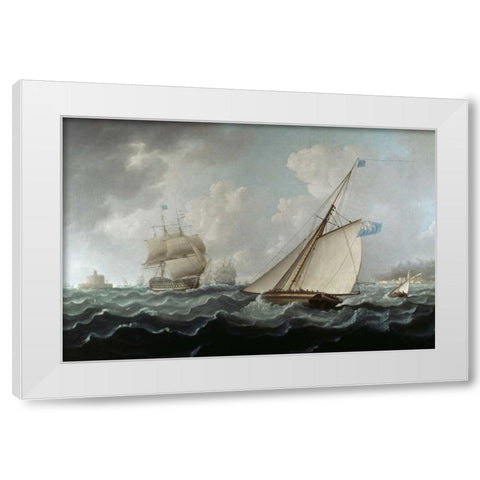 Full Sail White Modern Wood Framed Art Print by Butterworth, Thomas