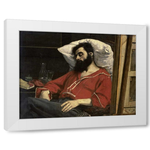 Convalescent White Modern Wood Framed Art Print by Carolus-Duran, Emile Auguste