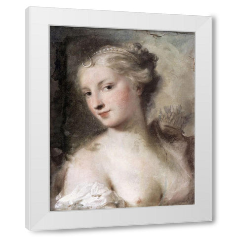 Diana White Modern Wood Framed Art Print by Carriera, Rosalba