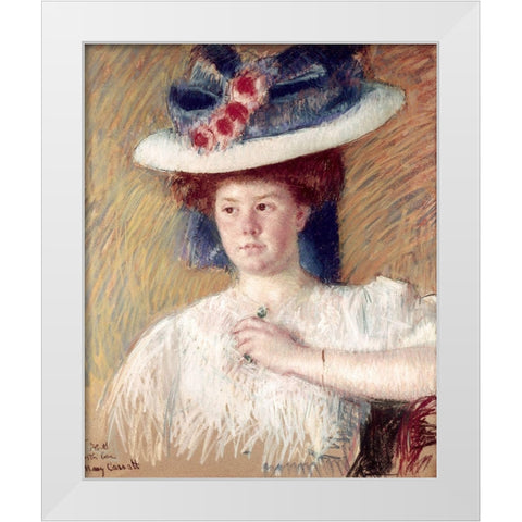 Portrait of Helen Sears White Modern Wood Framed Art Print by Cassatt, Mary