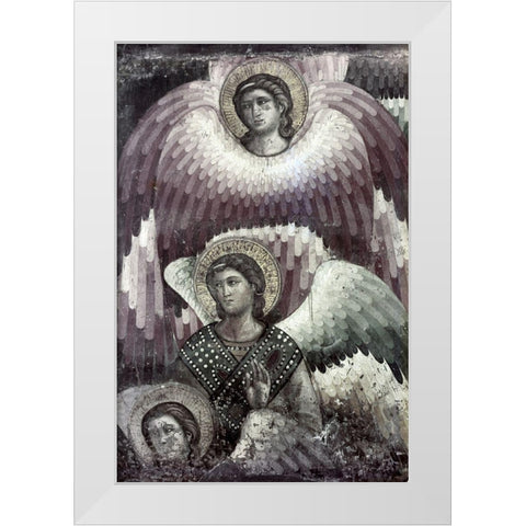 Archangel Seraphim White Modern Wood Framed Art Print by Cavallini, Pietro