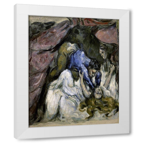 The Strangled Woman (Le Femme Stranglee) White Modern Wood Framed Art Print by Cezanne, Paul