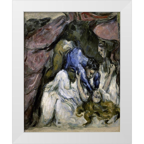 The Strangled Woman (Le Femme Stranglee) White Modern Wood Framed Art Print by Cezanne, Paul